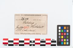 Etikett zu Bronzedrahtarmreif (NHMW-PRAE-026514)